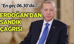 Cumhurbaşkanı Erdoğan'dan sandık görevlilerine mesaj