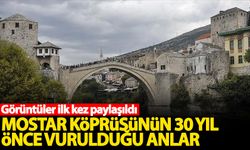 Görüntüler ilk kez paylaşıldı! Mostar Köprüsü'nün 30 yıl önce vurulduğu anlar