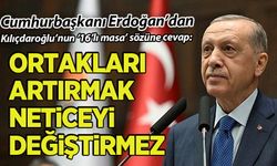 Cumhurbaşkanı Erdoğan’dan Kılıçdaroğlu’na “16’lı masa” cevabı: Ortakları artırmak neticeyi değiştirmez