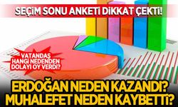 Seçim sonucu anketi dikkat çekti! Vatandaş Başkan Erdoğan'a neden oy verdi? İşte detaylar...