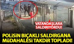 Bayrampaşa'da bıçaklı saldırganı polis ayağından vurarak durdurdu!