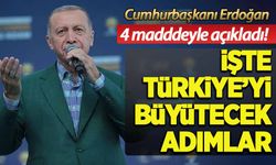 Cumhurbaşkanı Erdoğan 4 maddede açıkladı: İşte Türkiye'yi büyütecek adımlar