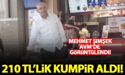 Mehmet Şimşek, AVM'de görüntülendi! 210 TL'lik kumpir...