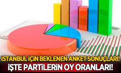 İstanbul için beklenen seçim anketi sonuçları paylaşıldı! İşte partilerin oy oranları...
