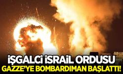 İşgalci İsrail, Gazze'ye bombardıman başlattı