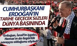 Cumhurbaşkanı Erdoğan'ın Büyük Filistin Mitingi'ndeki sözleri dünya basınında