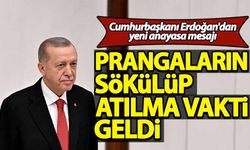 Başkan Erdoğan'dan 'yeni anayasa' mesajı: Prangaların sökülüp atılma vakti geldi
