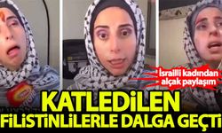 İsrailli kadın katledilen Filistinlilerle dalga geçti! Alçak paylaşım