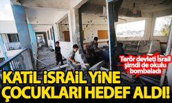 Katil İsrail Gazze'de BM'ye bağlı ve sivillerin barındığı bir okula saldırı düzenledi!