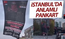 Mecidiyeköy'de anlamlı kutlama: Ebu Ubeyde için 'Öğretmenler Günü'n kutlu olsun' pankartı