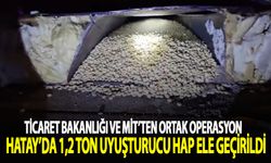 Ticaret Bakanlığı ve MİT operasyonuyla Hatay'da 1,2 ton uyuşturucu hap ele geçirildi