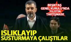 Beşiktaş Genel Kurulu'nda 'Filistin' tartışması! Islıklayıp, susturmaya çalıştılar...
