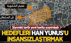 Siyonist terör yeni harita yayımladı! Hedefleri Han Yunus'u insansızlaştırmak