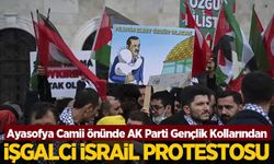 Ayasofya Camii önünde işgalci İsrail protesto edildi!