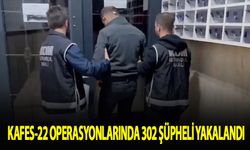 Kafes-22 operasyonlarında 302 şüpheli yakalandı
