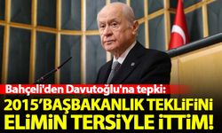 Bahçeli'den Davutoğlu'na tepki: 2015'te başbakanlık teklifini elimin tersiyle ittim