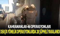 DEAŞ'a yönelik Kahramanlar-46 operasyonlarında 28 şüpheli yakalandı