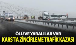 Kars'ta iki otobüsün karıştığı zincirleme trafik kazasında 2 kişi öldü, 8 kişi yaralandı