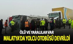 Malatya'da yolcu otobüsü devrildi: Ölü ve yaralılar var