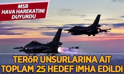 Türk jetleri Suriye ve Irak semalarında! Terör unsurlarına ait 25 hedef imha edildi