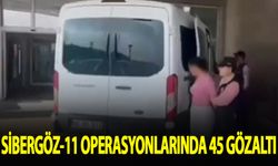 Sibergöz-11 operasyonlarında 45 şüpheli yakalandı