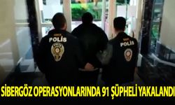 Sibergöz operasyonlarında 91 şüpheli yakalandı