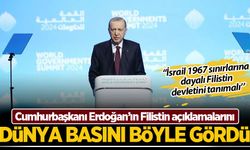 Cumhurbaşkanı Erdoğan'ın 'Filistin' açıklamaları dünya basınında