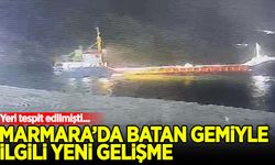 Marmara'da batan gemiye ilişkin yeni gelişme