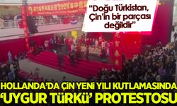 Hollanda'da Çin Yeni Yılı kutlamasına Uygur Türkü Abdurrahman'ın protestosu damga vurdu!