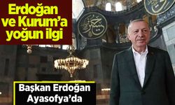 Cumhurbaşkanı Erdoğan akşam namazını Ayasofya Camii'nde cemaatle kıldı