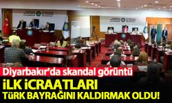 DEM Parti, Diyarbakır'da meclis salonundan Türk bayrağını kaldırdı
