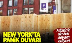 Filistin'e destek devam ediyor! New York’ta panik duvarı