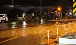 Bodrum'da içme suyu hattında patlama oldu, kara yolu trafiğe kapatıldı