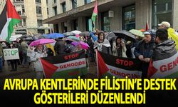 Avrupa kentlerinde Filistin'e destek gösterileri düzenlendi