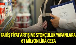 Fahiş fiyat artışı ve stokçuluk yapanlara 61 milyon lira ceza