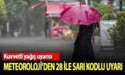 28 il için sarı kodlu uyarı: Kuvvetli yağışlara dikkat