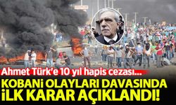 Kobani davasında ilk karar açıklandı! Ahmet Türk'e 10 yıl hapis cezası...