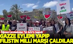 Öğrenci protestoları Tel Aviv’e taşındı: Gazze eylemi yapıp Filistin milli marşı çaldılar