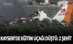 Kayseri'de eğitim uçağı düştü: 2 şehit