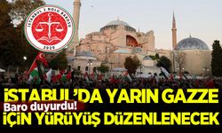 İstanbul 2 Nolu Barosu, Gazze'deki soykırıma dur demek için yürüyüş düzenliyor