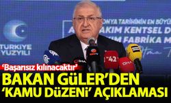 Bakan Güler'den 'kamu düzeni' açıklaması