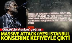 Massive Attack üyesi İstanbul konserine kefiyeyle çıktı! 'Gazze'de ateşkes' çağrısı