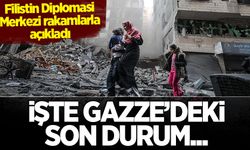 Filistin Diplomasi Merkezi rakamlarla açıkladı: İşte Gazze'deki son durum...