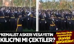 Kara Harp Okulu mezuniyetinde skandal görüntüler! Bir grup teğmen 'Kemalist askeri vesayetin kılıcı'nı mı çekti?