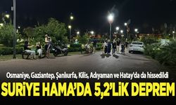 Suriye'nin Hama şehrinde 5,2 büyüklüğünde deprem