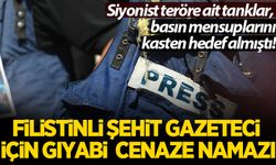 Filistinli şehit gazeteci için gıyabi cenaze namazı!