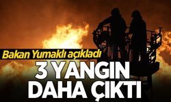 Bakan Yumaklı duyurdu: 3 yangın daha çıktı!