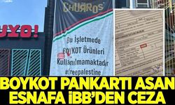 Boykot pankartı asan esnafa İBB'den ceza