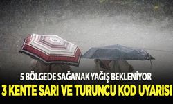 Meteoroloji'den 3 kente sarı ve turuncu kod uyarısı