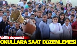 Valilik duyurdu: Okullara saat düzenlemesi